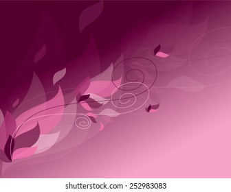 Modern Diagonal Background with Flying Leaves.