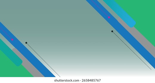 Modern Diagonal Lines With Geometric Shapes On Gradient Background, Featuring Bold Colors And Clean Design, Ideal For Abstract, Business, Or Technology-Themed Visual Projects.
