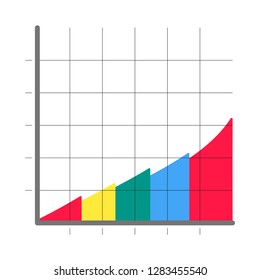 Modern diagram bars flat style design infographics icon sign vector illustration isolated on white background.