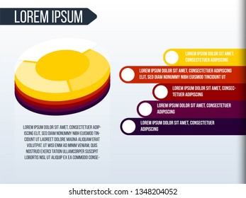Modern Diagrams, Infographics for Business, Financial, Illustration, Vector.