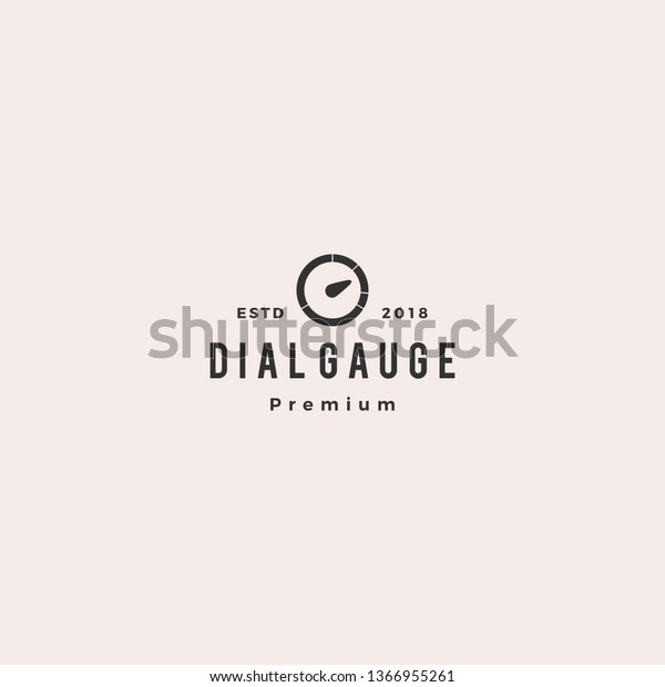 modern dial\
gauge logo vector icon\
illustration
