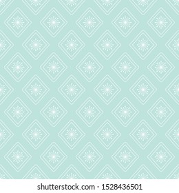 Modern Diamond Floral vector repeat seamless pattern