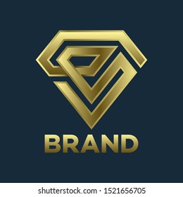 Modern diamond and letter E logo
