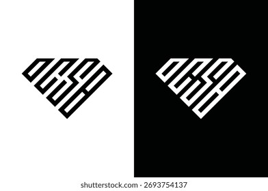 Recurso moderno del diseño del logotipo del diamante con las Formas geométricas perfectas para la marca y los proyectos creativos