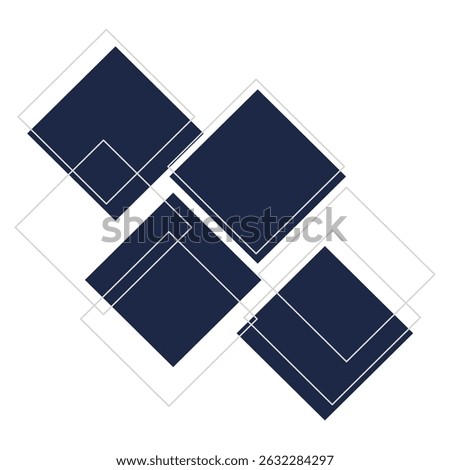 Modern diamond Shape geometric line