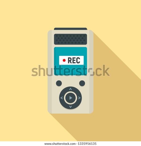 Modern dictaphone icon. Flat illustration\
of modern dictaphone vector icon for web\
design