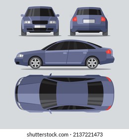 modern different types car collection set vector