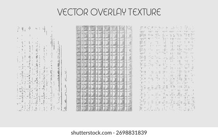moderno diferentes tipos de textura de sobreposição (pintura, velho, poeira, rachaduras e outros). coleção de vetor monocromático para grunge, vintage, efeitos retos.