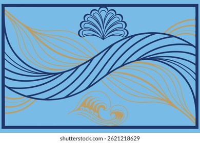 A modern digital abstract artwork featuring a sleek, flowing wave pattern—perfect for stylish decor, backgrounds, or digital design projects.