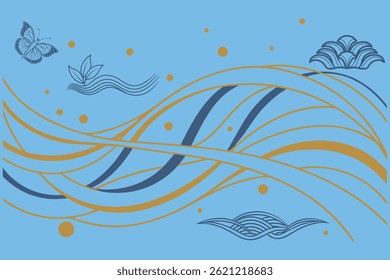 A modern digital abstract artwork featuring a sleek, flowing wave pattern—perfect for stylish decor, backgrounds, or digital design projects.