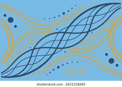 Uma arte abstrata digital moderna com um padrão de onda fluente e elegante — perfeito para decoração elegante, fundos ou projetos de design digital.