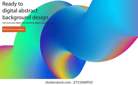 Diseño de fondo abstracto digital moderno con colores vibrantes y Gradientes suaves