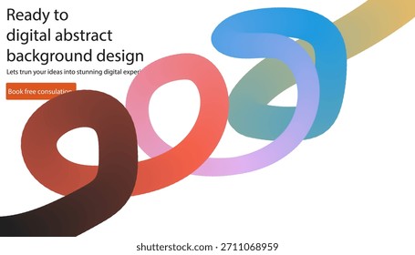 Diseño de fondo abstracto digital moderno con colores vibrantes y gradiente suave