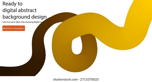 Diseño de fondo Abstractas digital moderno con Formas entrelazadas y flujo dinámico