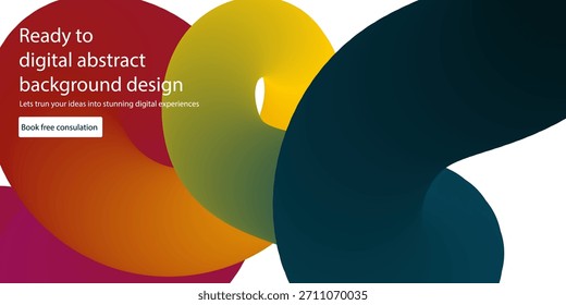 Moderno Digital Abstract Background Design com Colorido Geometric Shapes e Gradiente