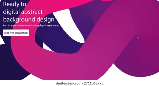 Fondo Abstractas digital moderno con diseño de ondas magenta y púrpura