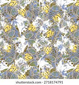 Diseño abstracto digital moderno con Formas fluidas, texturas atrevidas y colores vibrantes, ideal para la impresión de telas, la moda, la decoración del hogar y patrones textiles sin costuras en todo el mundo.