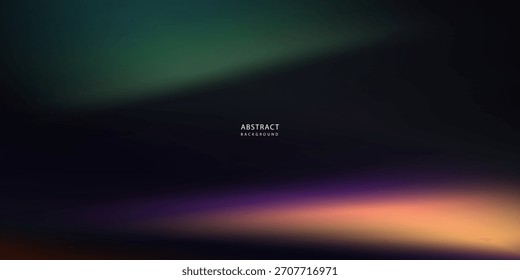 Modern digital abstract with dynamic rainbow-like strokes diffusing smoothly into a dramatic dark environment.