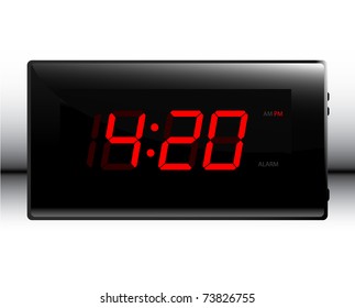 Modern Digital Alarm Clock. Edit Your Own Time.