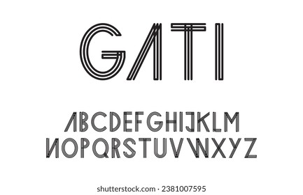 Modern digital alphabet art line font. Mail, letter, write, note, wording modern urban fonts for logo, brand etc. Typography typeface uppercase lowercase document and message