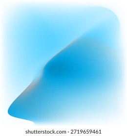 A modern digital artwork featuring a vibrant cyan blue fluid shape cutting through a soft black and grey blurred gradient. The high-contrast composition offers a sleek, futuristic aesthetic suitable for tech backgrounds.