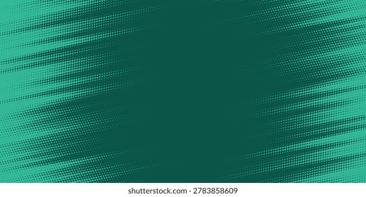 Modern digital background with dynamic abstract green dotted lines. Trendy design with sporty line elements. Creative and futuristic vector template.