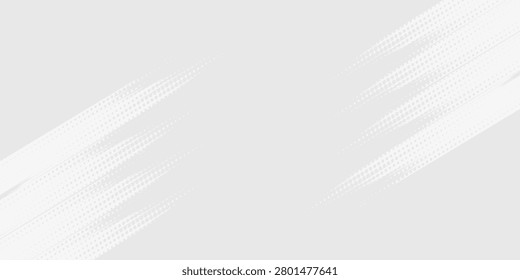 Modern digital background featuring flowing dot waves in white and gray tones with futuristic technology style.