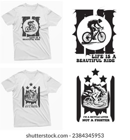 Modern digital  bicycle t-shirt design  image vector 