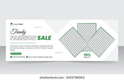 Modern digital business marketing promotion Facebook cover banner design template