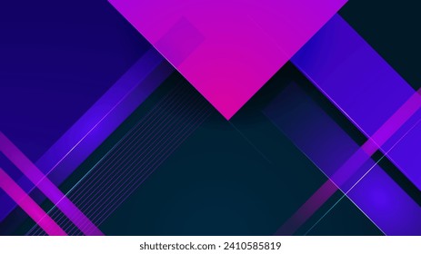 Modern digital business technology blue and purple abstract design background with square shapes and lights