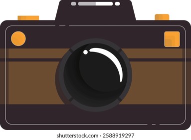 A modern digital camera vector illustration