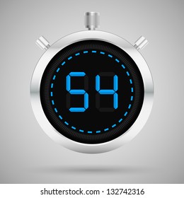 Modern Digital Chronometer. Vector Illustration.