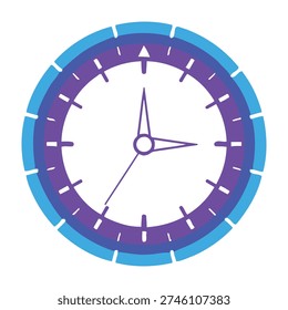 Modern digital clock face with blue and purple gradient design showing precise timekeeping on a sleek interface