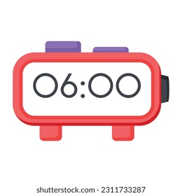 Icono de reloj digital moderno 