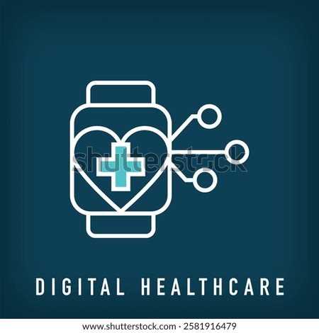 Modern digital clock and health plus logo design. Creative digital clinic company design, corporate identity. vector