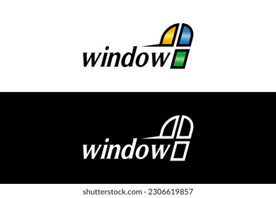Modern digital colorful windows logo design