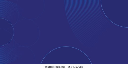 Modern digital dynamic circle line. Abstract geometric lines on dark background. 