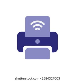 Modern Digital Fax Communication Symbol for Web