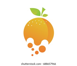 Modern Digital Fresh Pixel Orange Logo