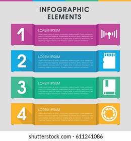 Modern digital infographic template. infographic design with digital icons includes camera shutter, signal. can be used for presentation, diagram, annual report, web design. 