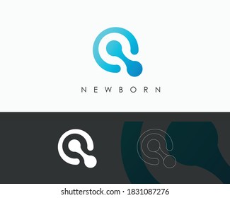 Modern digital innovation media abstract logo technology science idea network system electronic for mobile and computer brand,app,media,simple  and minimal innovation symbol