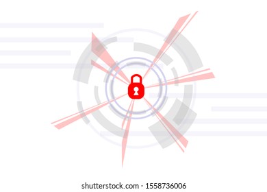 Modern digital key lock. The key is locked with a beam of light passing through.