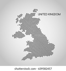 A modern digital map of United Kingdom. Flat vector illustration