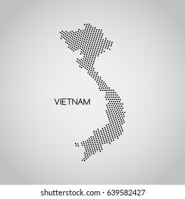 Modern digital map of Vietnam. Flat vector illustration