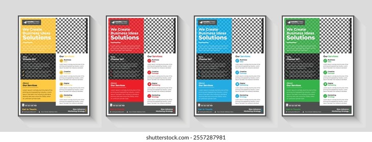 Modern digital marketing agency flyer template, Corporate business agency flyer template