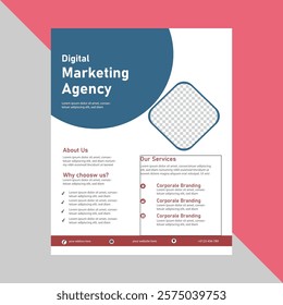 Modern digital marketing agency flyer design