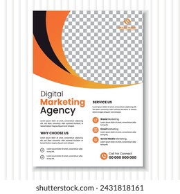 Modern Digital Marketing Business Flyer Design Template  