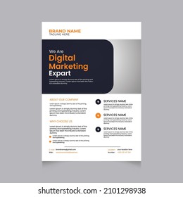 Modern digital marketing flyer template