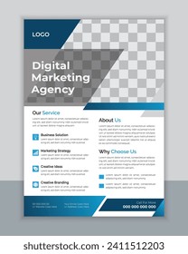 Modern digital marketing flyer template