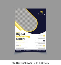 Moderne Digital Marketing Flyer Vorlage oder Corporate Sound Business Flyer Design